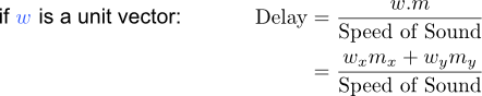 Dot Product Delay Calculation