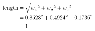 Test for unit vector