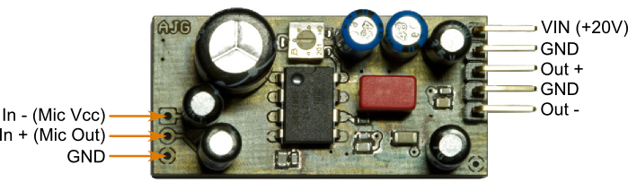 Preamplifier board connections