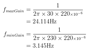 Gain setting high pass filter