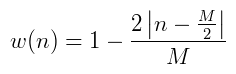 Bartlett Window Equation