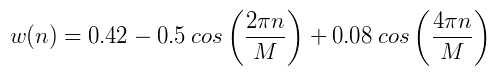 Blackman Window Equation