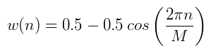 Hanning Window Equation