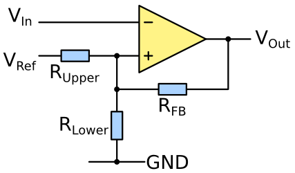 Inverting comparator circuit