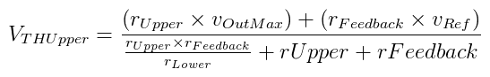 Upper Threshold Equation