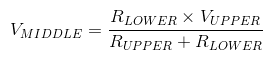 Middle voltage equation for zero lower voltage