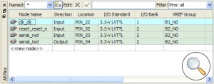 Pin assignment with Pin Planner