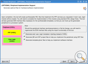 Create Peripheral Wizard