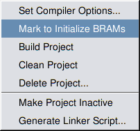 Block RAM initialisation control